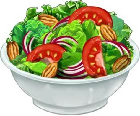 cartoon gourmet western food element material <b>clipart</b>. . Salad clipart